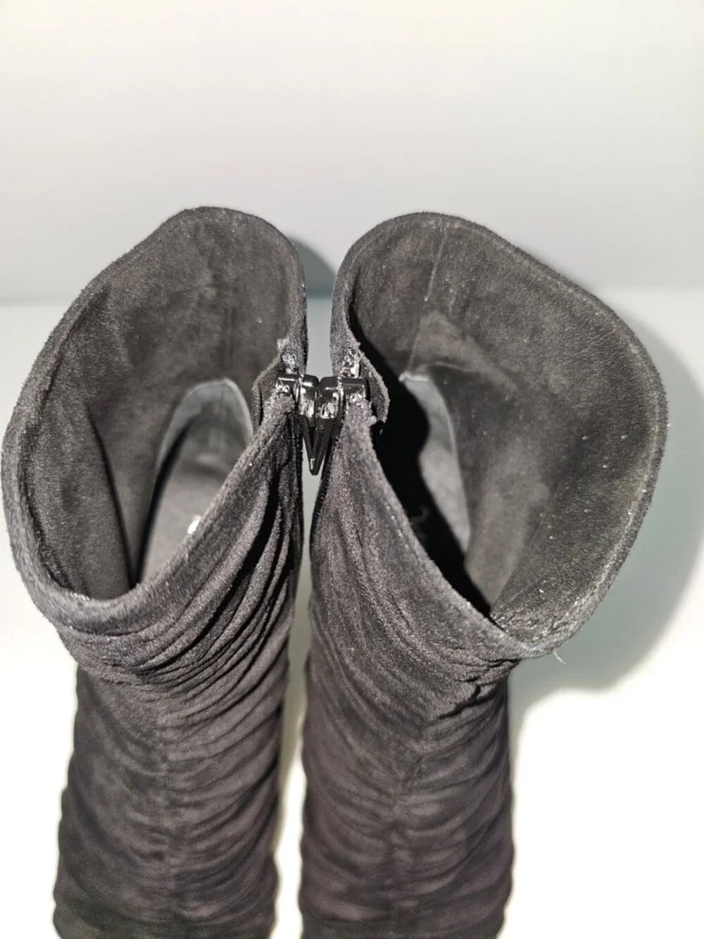Jeffrey Campbell Lets Go Ankle Boot 9 Black Ruched Pointed Toe Stiletto Heel NEW